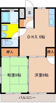 シャンテひえだIの間取り画像