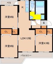 デタント新城の間取り画像