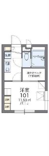 レオパレスサニーテラス北千束の間取り画像