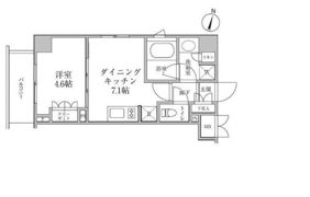 レジディア神楽坂Ⅱの間取り画像