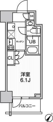 JMFレジデンス北品川の間取り画像