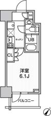 JMFレジデンス北品川の間取り画像