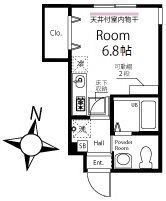 ハーミットクラブハウス千歳船橋の間取り画像