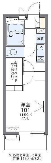 レオパレスエスタⅣの間取り画像