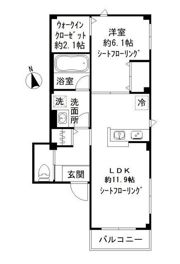 スカイハイム仲六郷の間取り画像