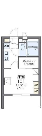 レオパレスクレストの間取り画像