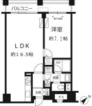 ルシマン月島の間取り画像