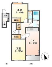 サンコートクレアA棟の間取り画像
