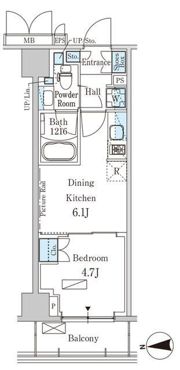 パークアクシス新宿西落合の間取り画像