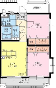 クローバーの間取り画像