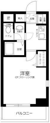 メゾン・ド・ヴィレ日本橋浜町の間取り画像