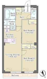 HILL TOP RESIDENCE OSAKIの間取り画像