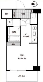 ダイアパレス御苑前の間取り画像