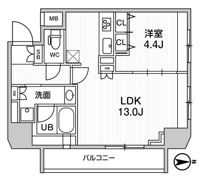 ジェノヴィア浅草橋Ⅱスカイガーデンの間取り画像