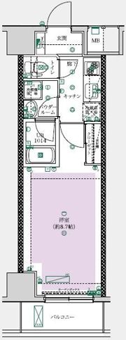 フェルクルールプレスト町屋駅前の間取り画像