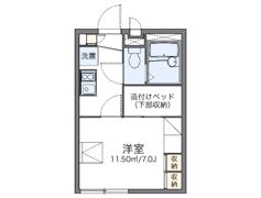 レオパレスビューテラスの間取り画像