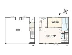 Casa garage Fiorire 花崎Ⅱの間取り画像