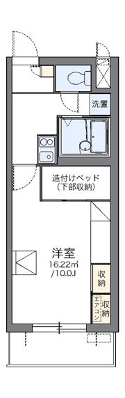 レオパレスパルコートEの間取り画像