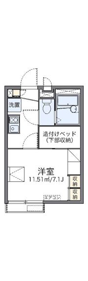 レオパレスグリーンヒルズ 駒沢の間取り画像