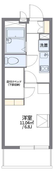 レオパレスメモラブルⅠの間取り画像