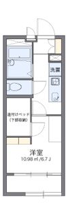 レオパレスリバー Kの間取り画像