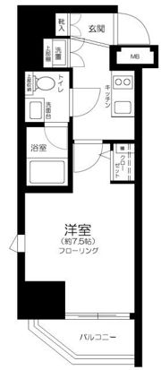 プレスタイル入谷Ⅱの間取り画像