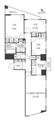 ファーストリアルタワー新宿の間取り画像