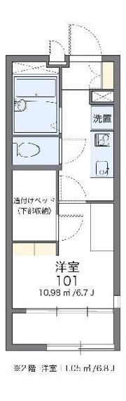レオパレスリバー Kの間取り画像