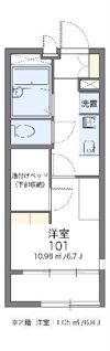 レオパレスリバー Kの間取り画像