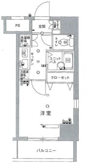 スカイコート・ヴィーダ五反田ウエストの間取り画像