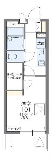 レオパレスシェモアⅢの間取り画像