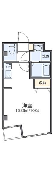 レオパレスエクセルカーサ平和台の間取り画像