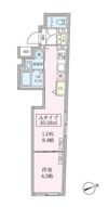 スカイコートリュクス品川大崎の間取り画像