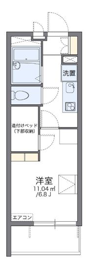レオパレスソレイユ Kの間取り画像