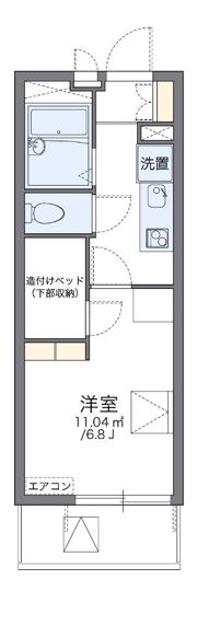 レオパレスソレイユ Kの間取り画像