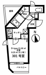 スマートVILLA中延伍番館の間取り画像