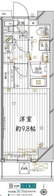 レガリス錦糸町の間取り画像