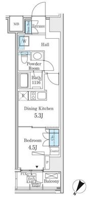 NL新中野レジデンスの間取り画像