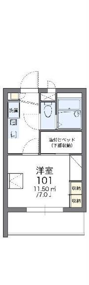 レオパレスチェリーガーデンAの間取り画像