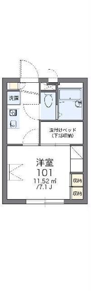 レオパレス豊藤Ⅱの間取り画像