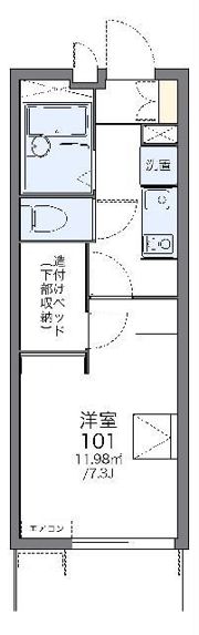 レオパレスラ ピアンタ都立家政の間取り画像