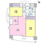 フラットパル山王の間取り画像