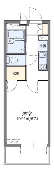レオパレスベルファムの間取り画像