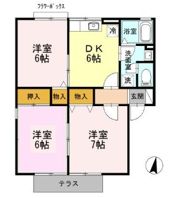 メゾンヤマショーⅡAの間取り画像