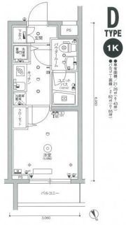 スカイコート品川東大井の間取り画像