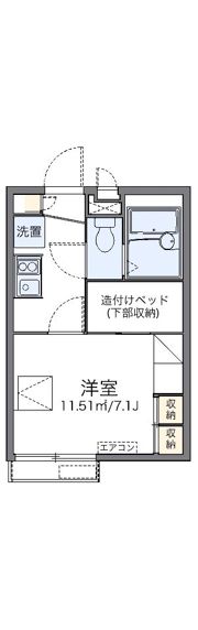 レオパレスマルベリー Kの間取り画像