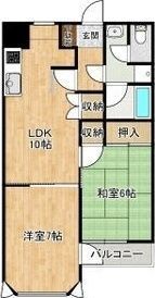 ユーロテラス西中原Aの間取り画像