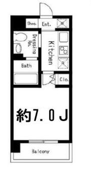 ドゥーエ西大島Ⅱの間取り画像