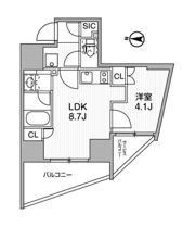ディームス蔵前Avenueの間取り画像
