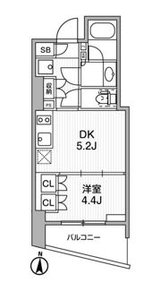 ディームス蔵前Avenueの間取り画像